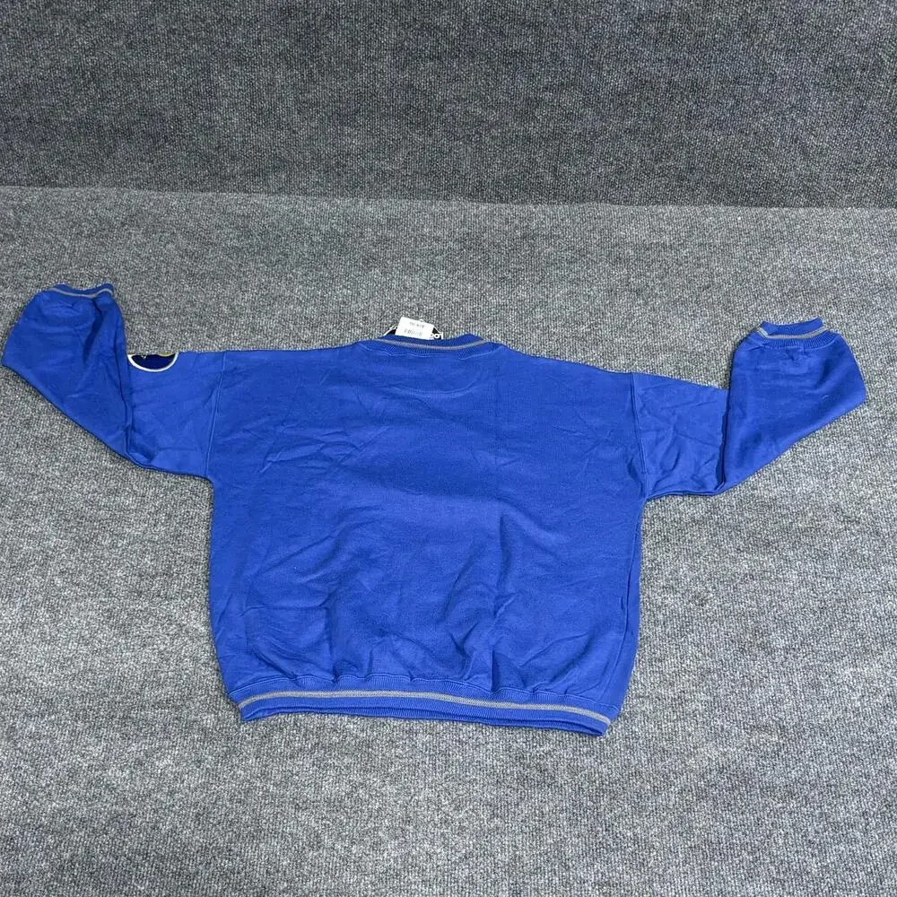 Vintage Looney Tunes Sweatshirt Boys Medium Blue Sylvester Tweety Embroidered
